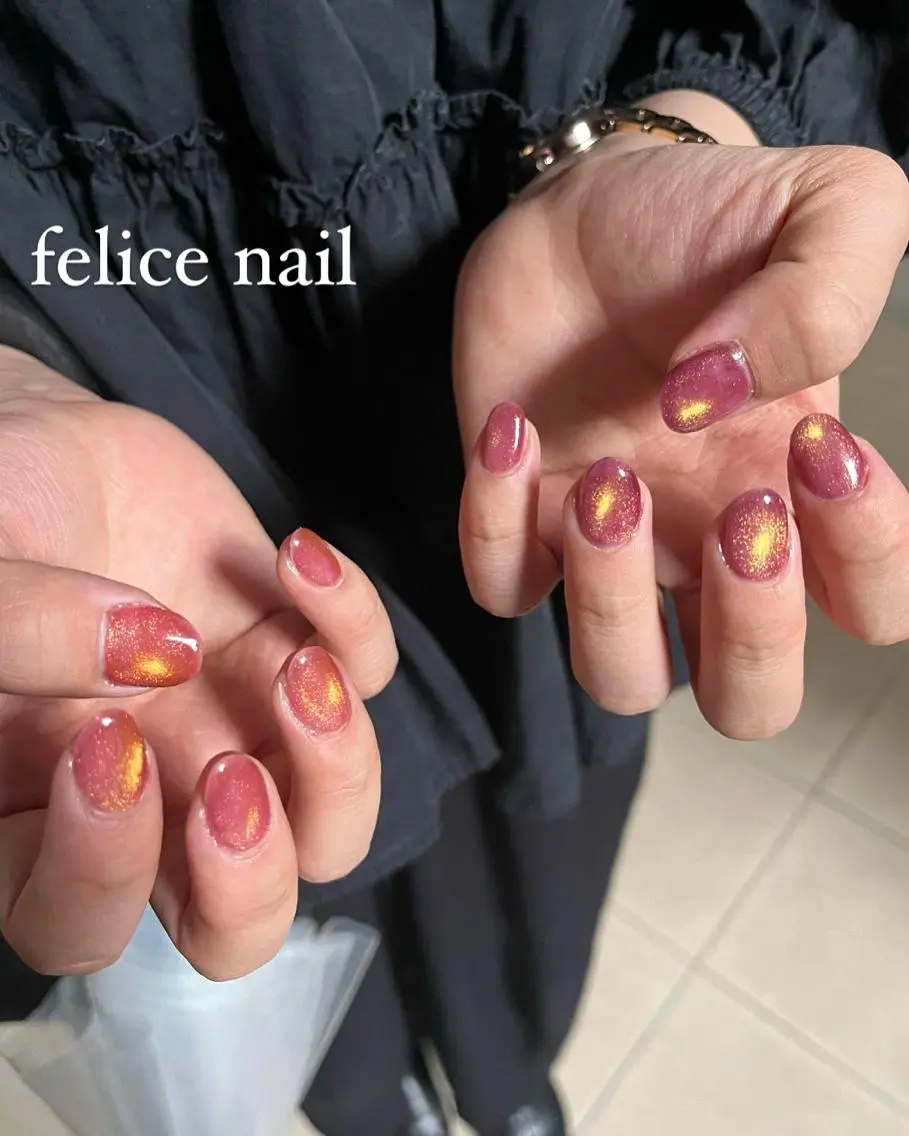 ネイル ジェルネイル マグネットネイル ニュアンスネイル 夏ネイル felice nailのネイルデザイン