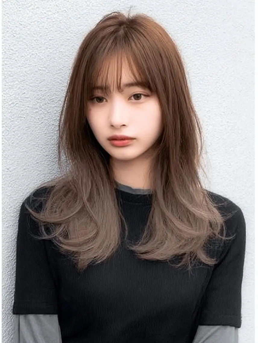 ミディアム ハッシュカット 髪質改善 レイヤーカット 縮毛矯正 トリートメント カット ヘアカラー トリートメント 生艶髪&レイヤー🔔 渋谷お薦めNo.1✨のヘアスタイル