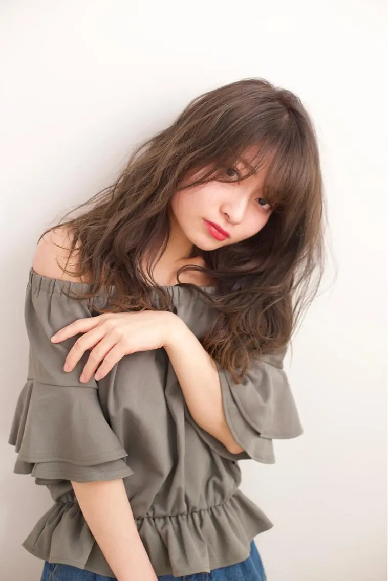 ロング カット パーマ トリートメント ﾊｲﾄｰﾝ/ｶﾗｰ/ 用賀/稲若健太郎のヘアスタイル