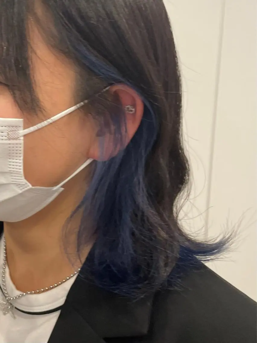 ミディアム カラー ブリーチ インナーカラー トリートメント レイヤー/ブリーチ/ 渋谷/ルル🌿のヘアスタイル