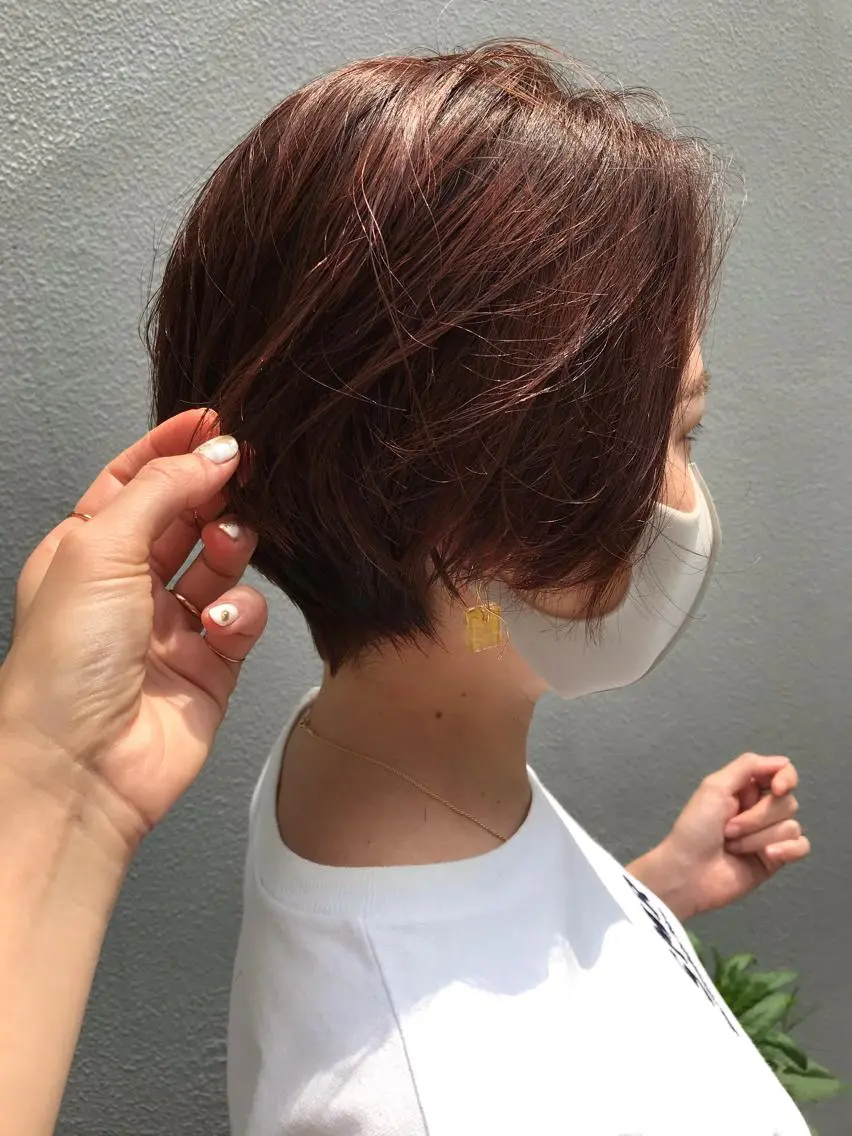 ショート カット ヘアカラー トリートメント ayane⭐️ボブ・ ショート・パーマのヘアスタイル