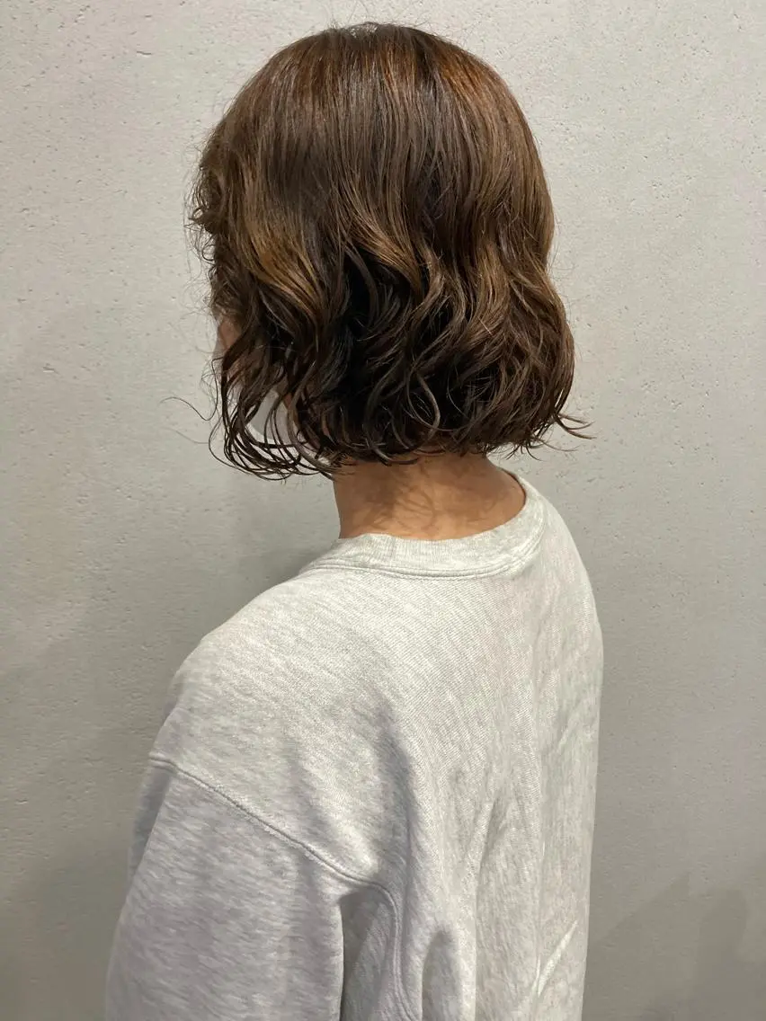 ショート パーマ カット パーマ ロングパーマ木村 ボブパーマのヘアスタイル
