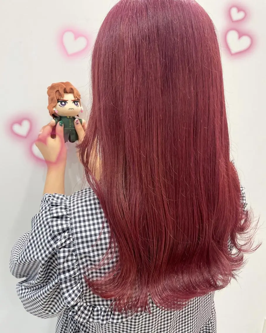 セミロング カラー ピンクカラー 新宿駅近♡個室 ♡関口三都季🌜のヘアスタイル