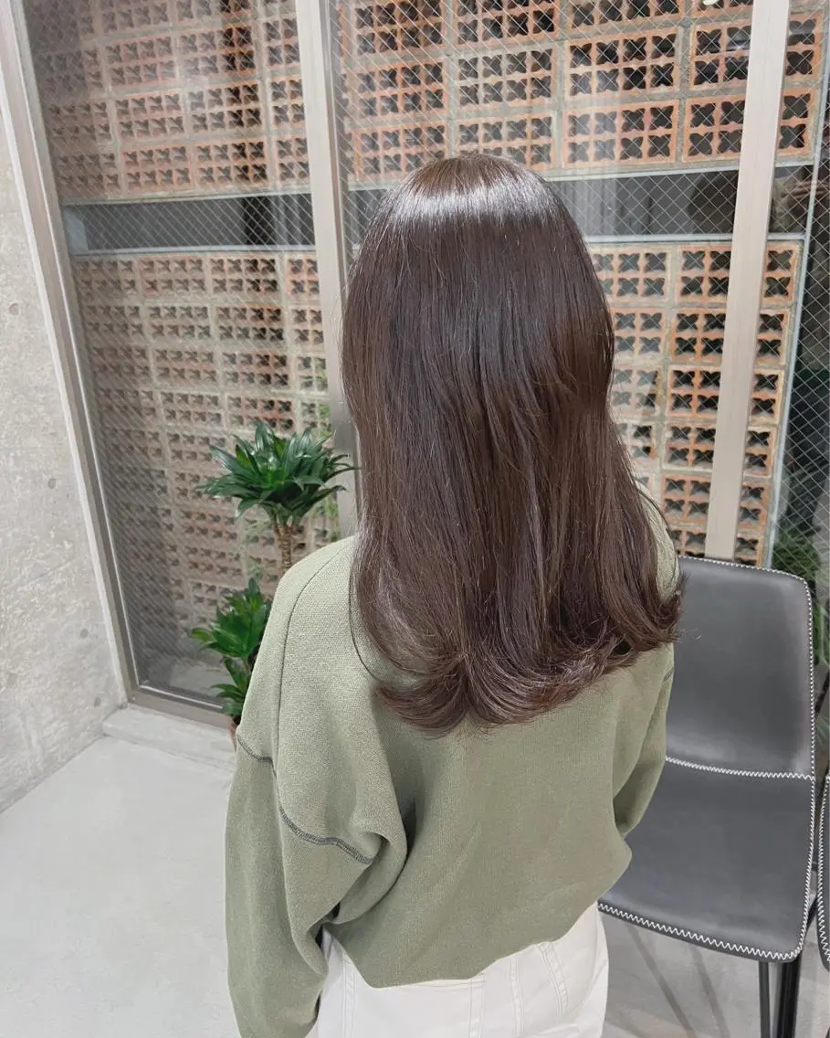 セミロング カラー ボブパーマコテ巻き風 パーマNo1深江秀平のヘアスタイル