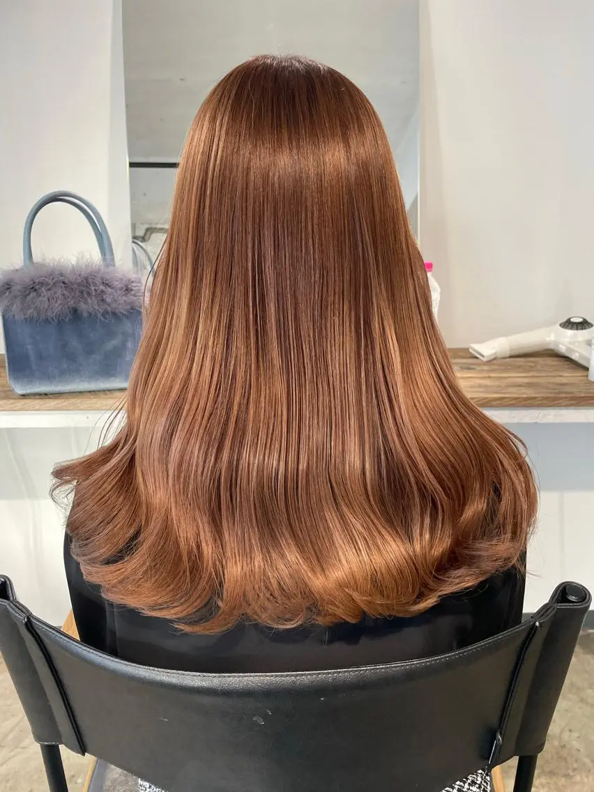 ロング カラー ブラウンカラー グラデーションカラー ナチュラルブラウン ヘアカラー トリートメント ハイトーン/レイヤー /ケアブリーチ石川治のヘアスタイル