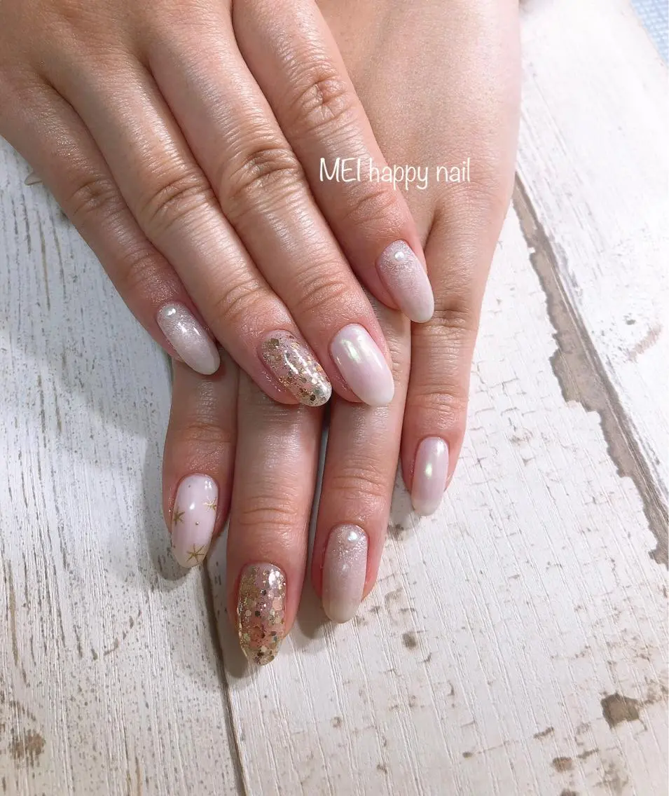 ネイル ジェルネイル ニュアンスネイル パラジェル シンプルネイル 冬ネイル 北浦和 自爪育成ケアのネイルデザイン