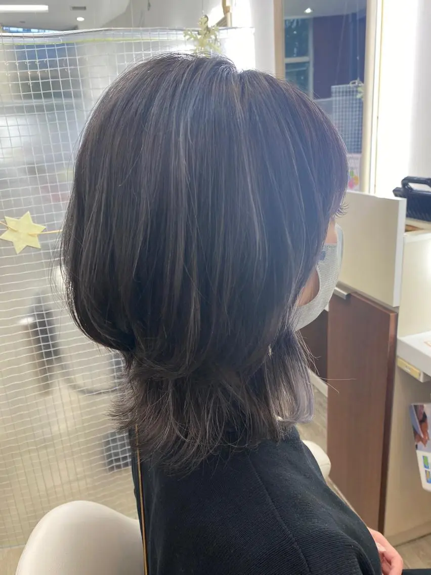 ミディアム カラー ハイライトカラー ハイライト 市川 博紀 店長のヘアスタイル