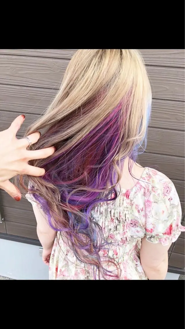 ロング カラー ユニコーンカラー レイヤーカット/髪質 改善/矯正🤍吉田のヘアスタイル