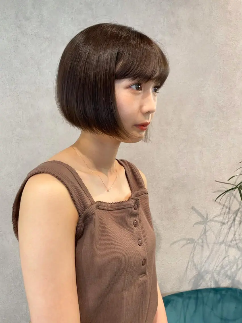 ショート カラー ボブ カット ナチュラル透明感🌱 小山美樹子のヘアスタイル