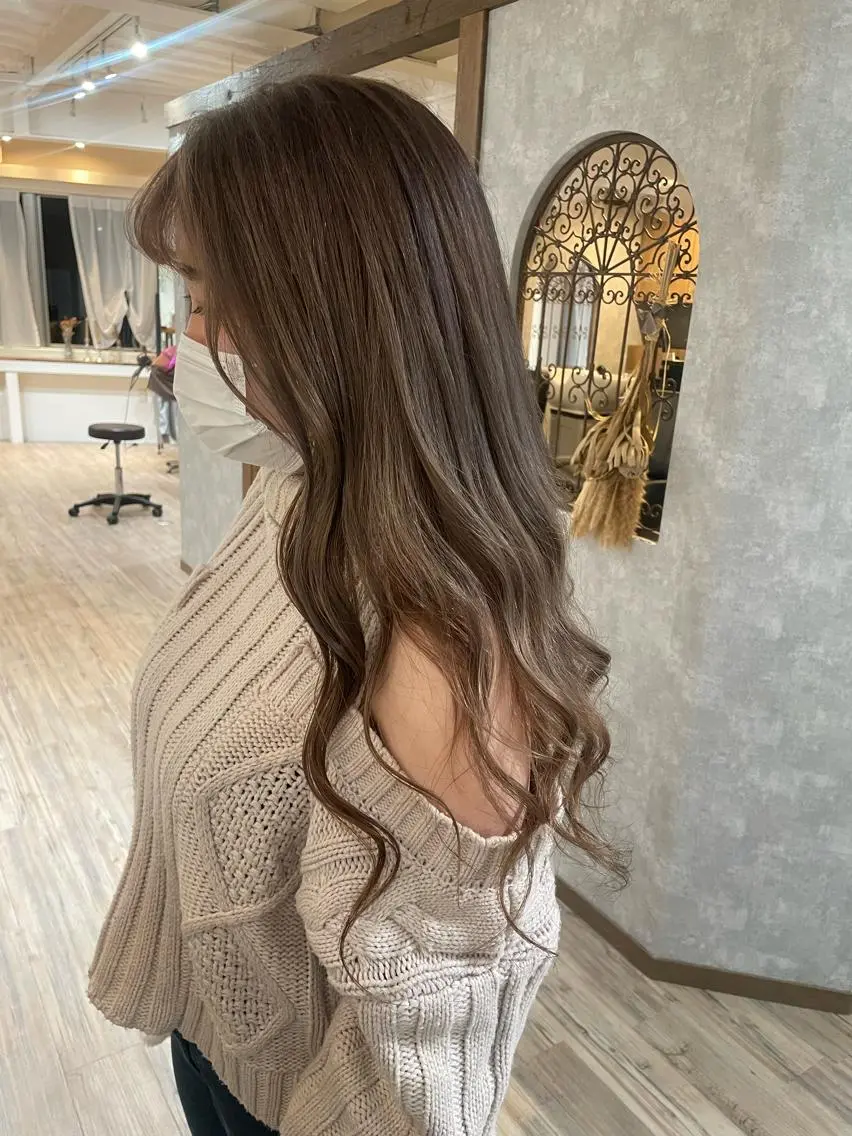ミディアム カラー sand🎀 Ricoのヘアスタイル