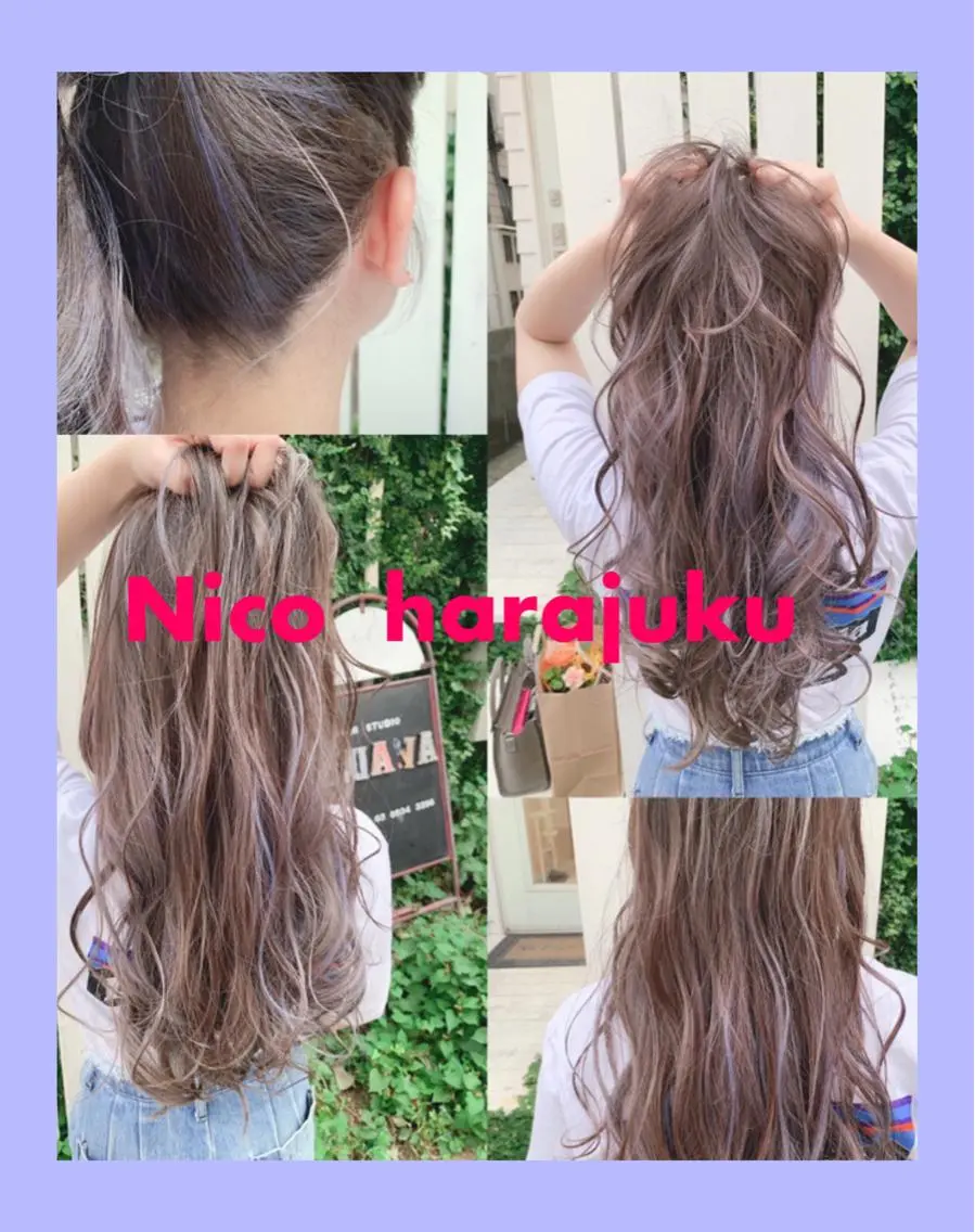セミロング カラー パーマ ヘアアレンジ ネイル マツエク・マツパ バレイヤージュ レイヤーカット ヘアカラー nico【代表】 市川 拓也のヘアスタイル
