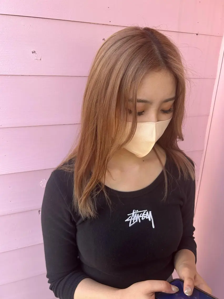 ロング カラー バレイヤージュ ベージュカラー ブリーチ ケアブリーチ 透明感カラー レイヤー/ブリーチ/ 渋谷/ルル🌿のヘアスタイル