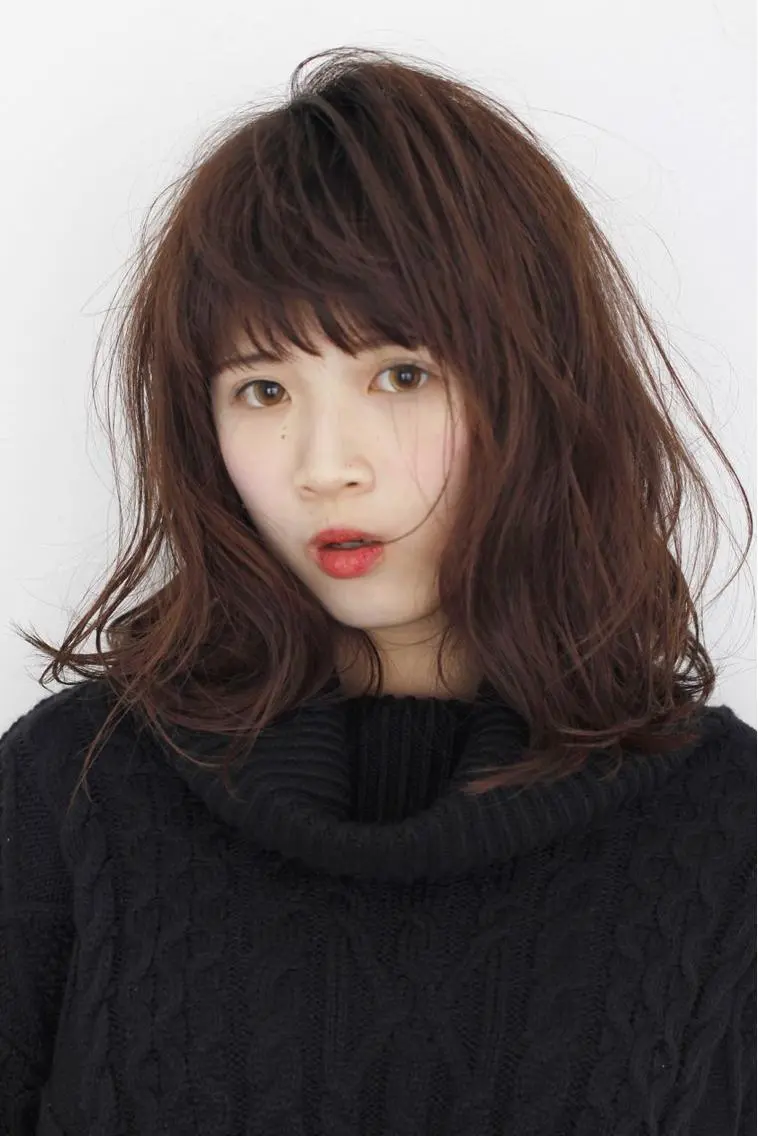 ミディアム セミロング レイヤーカット 中野 恵脩のヘアスタイル