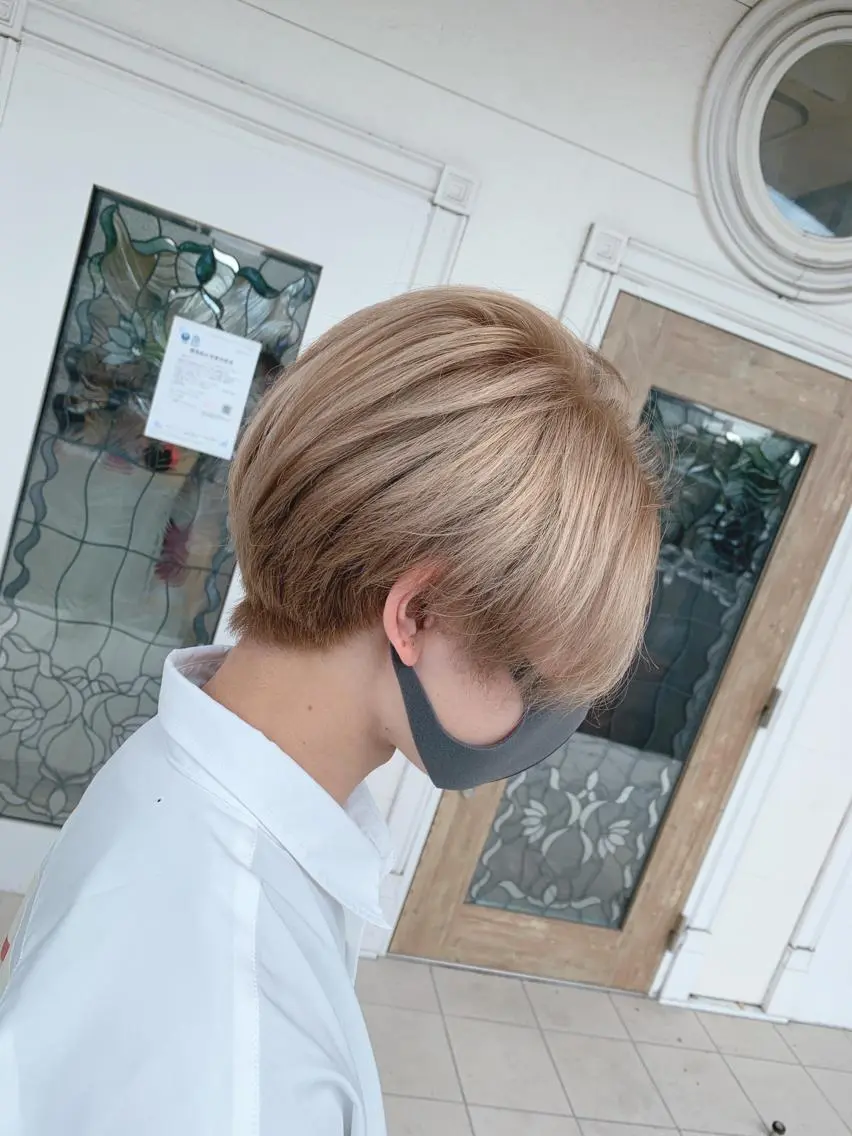 ショート カラー ブリーチ ケアブリーチ ハイトーンカラー ヘアカラー 髪質改善カラーリスト /根本雄貴のヘアスタイル