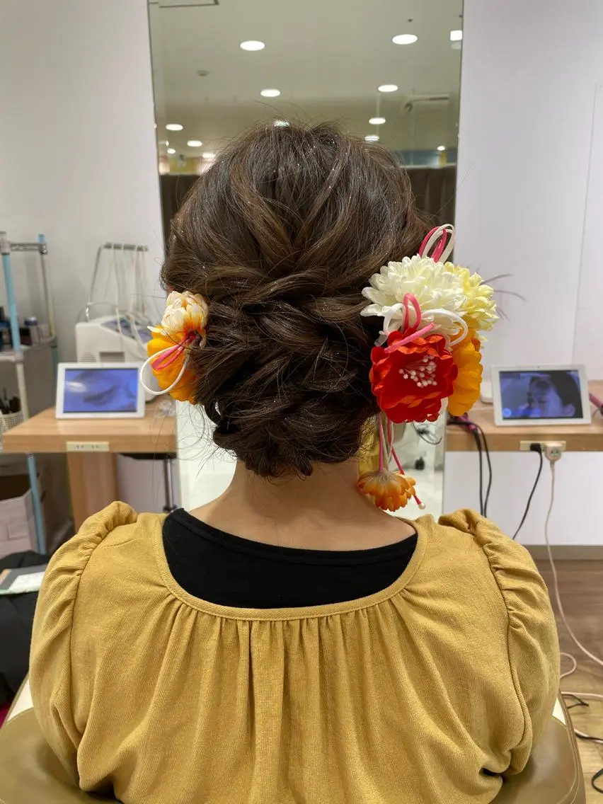 ヘアアレンジ ヘアセット メンズモテパーマ💙 fuwaのヘアスタイル