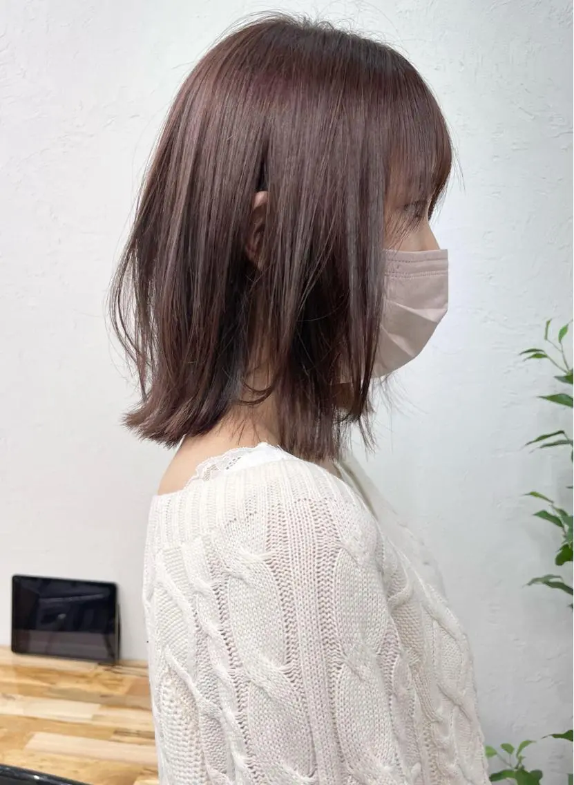 ミディアム カラー グレージュ ブリーチダブルカラー 【koide】のヘアスタイル