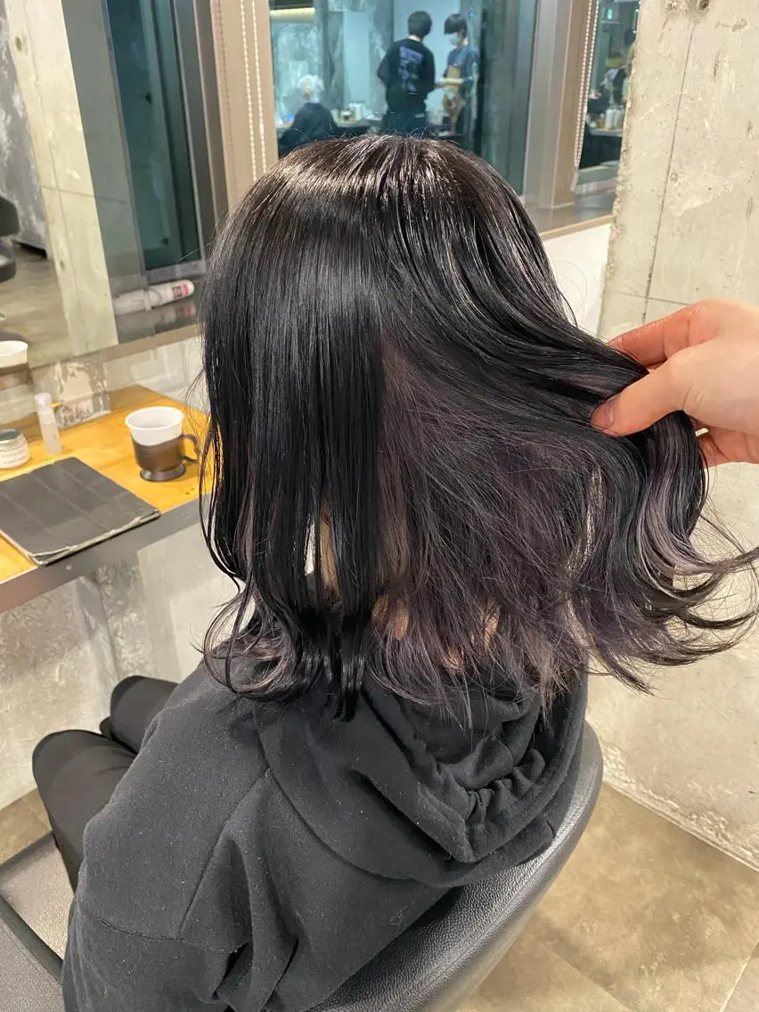 カラー ヘアカラー ヘアセット ブリーチ縮毛矯正加藤 赤み無し透明感ヘアのヘアスタイル