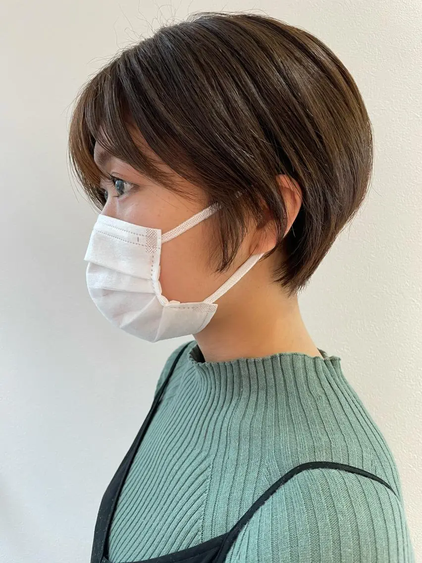 ショート 伸ばしかけ ショートヘア 店長福島成美/髪質 改善縮毛矯正/カラーのヘアスタイル