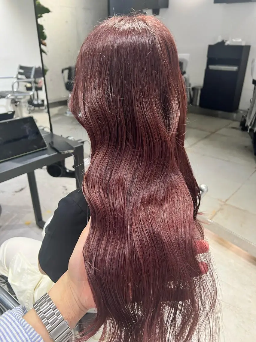 ロング カラー カット ヘアカラー トリートメント 赤みゼロ/透明感 カラー🌿KANTAのヘアスタイル