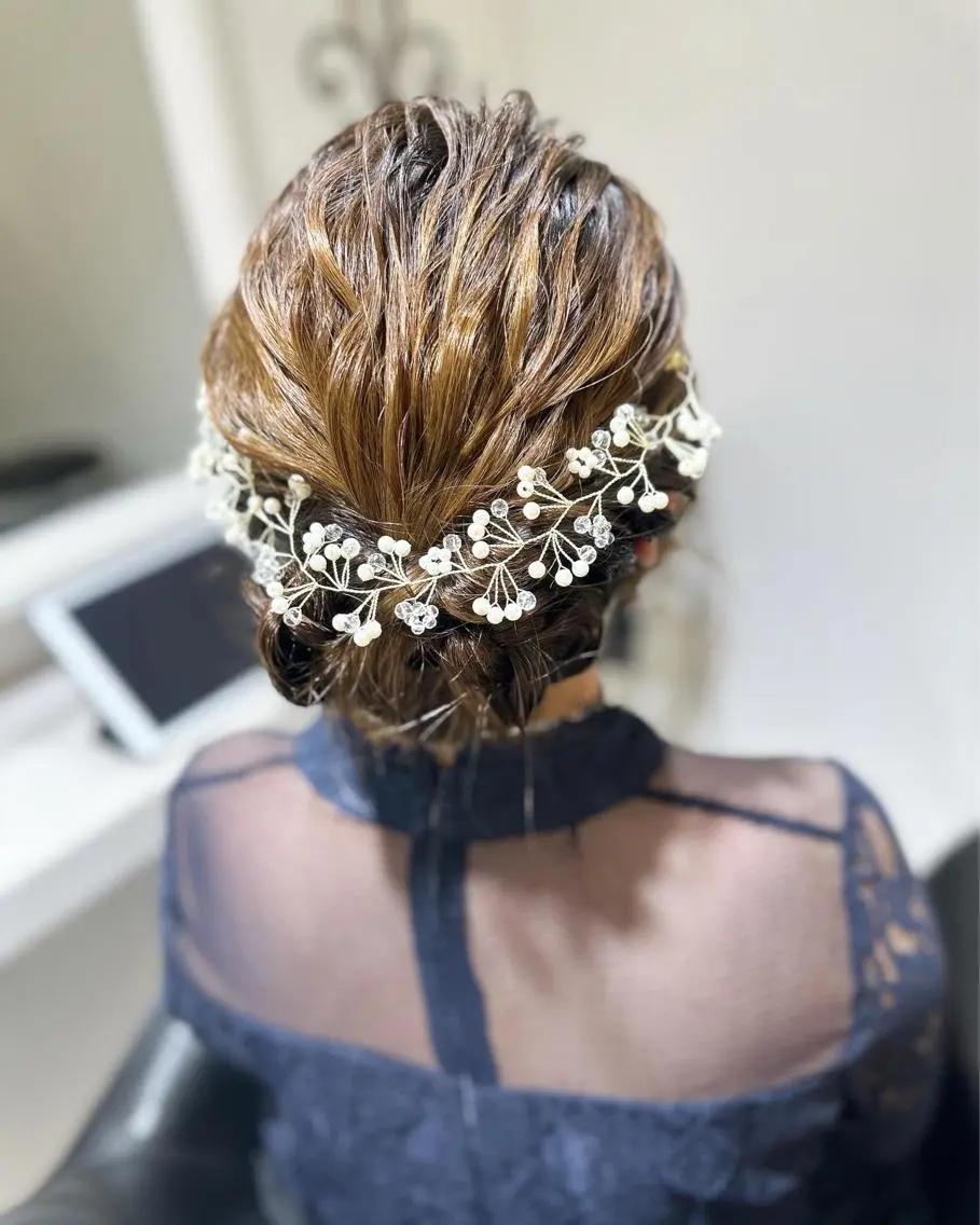 ミディアム ヘアセット 荒木 ひろかのヘアスタイル