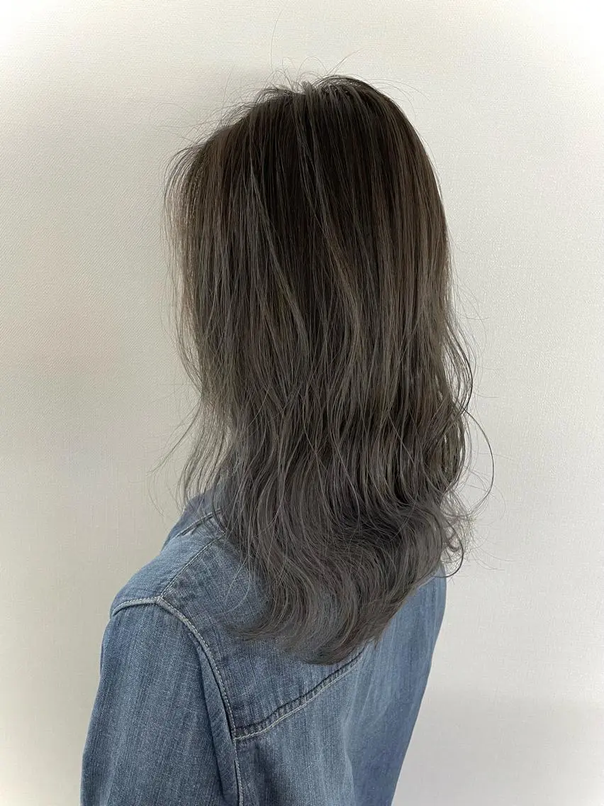 セミロング カラー ブルーカラー ブルーバイオレット バイオレットカラー カット ヘアカラー トリートメント studio the soel /TAKAのヘアスタイル