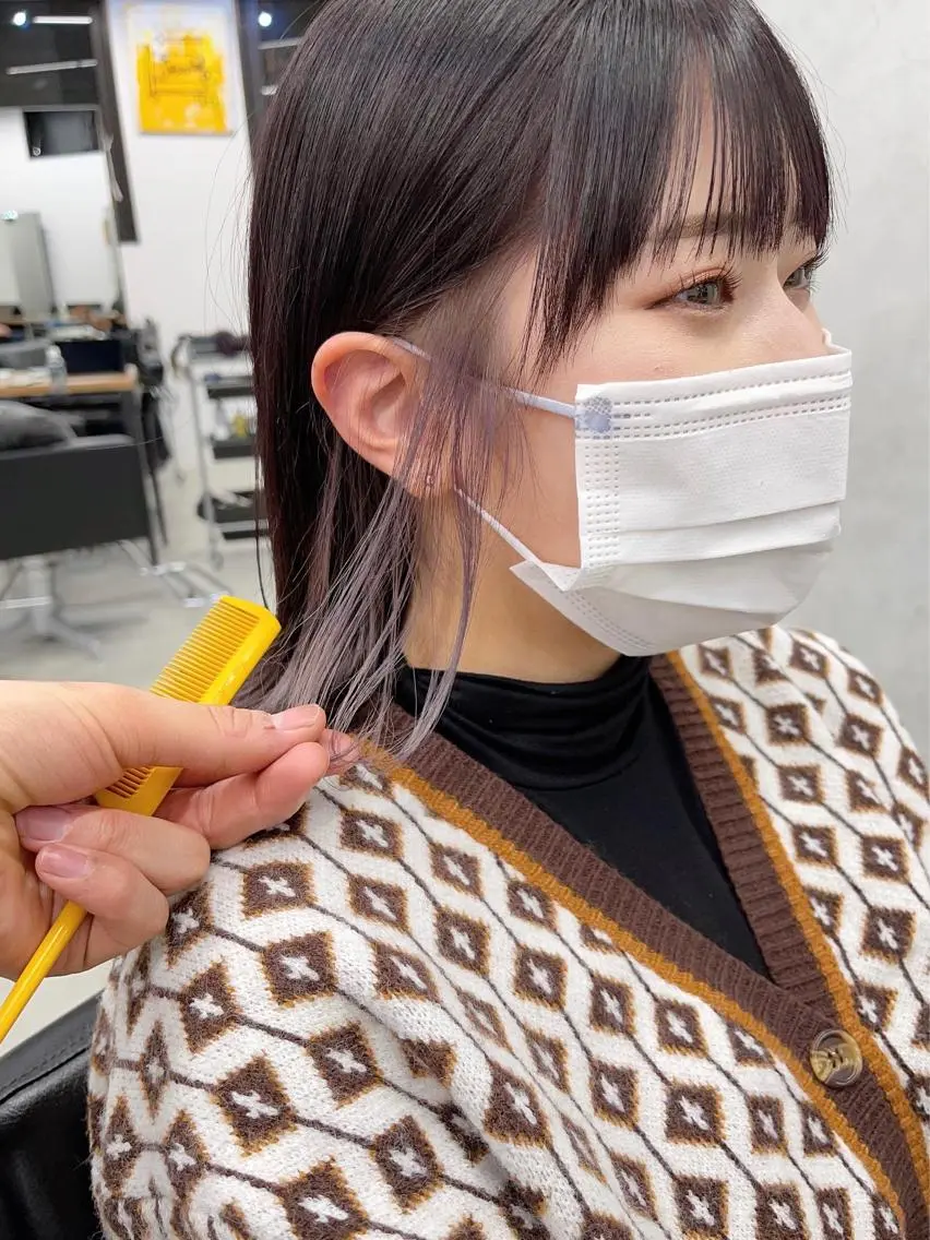 カラー ラベンダーカラー ブリーチダブルカラー 【koide】のヘアスタイル