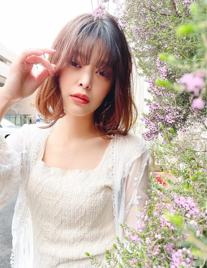 ショート カラー ベージュカラー ブリーチなし✨艶髪 カラー𓃲YAGIのヘアスタイル