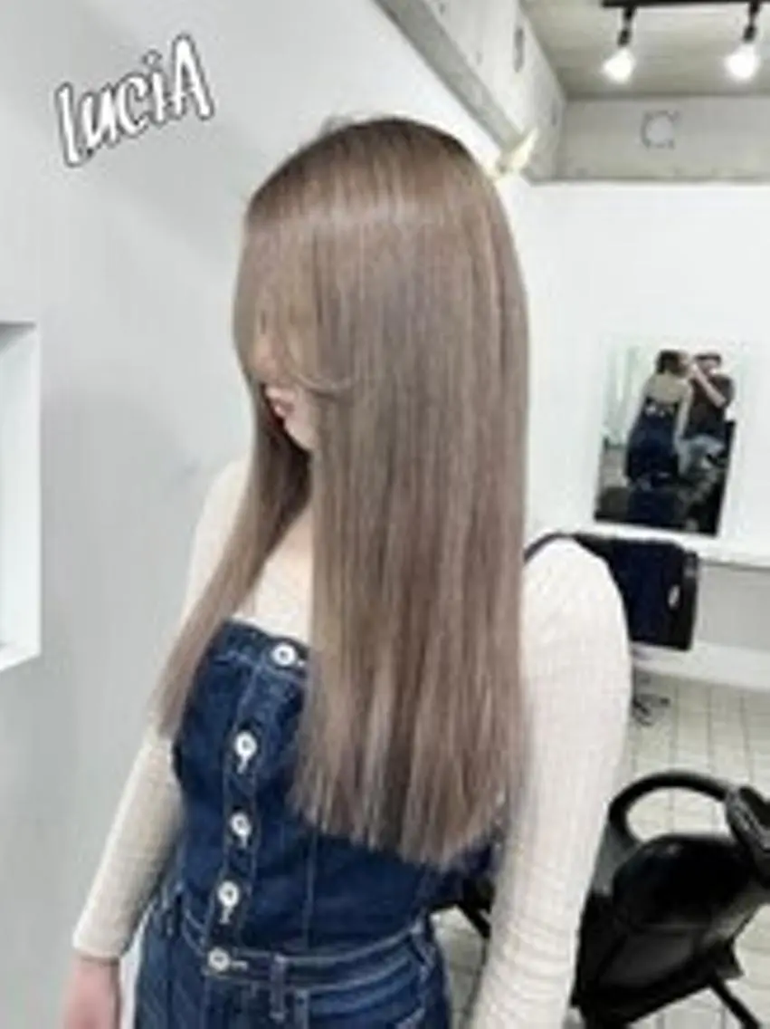 ロング カラー ヘアアレンジ シールエクステ アディクシーカラー バレイヤージュ ブリーチ ケアブリーチ エクステ7:30〜 LuciA\5900のヘアスタイル