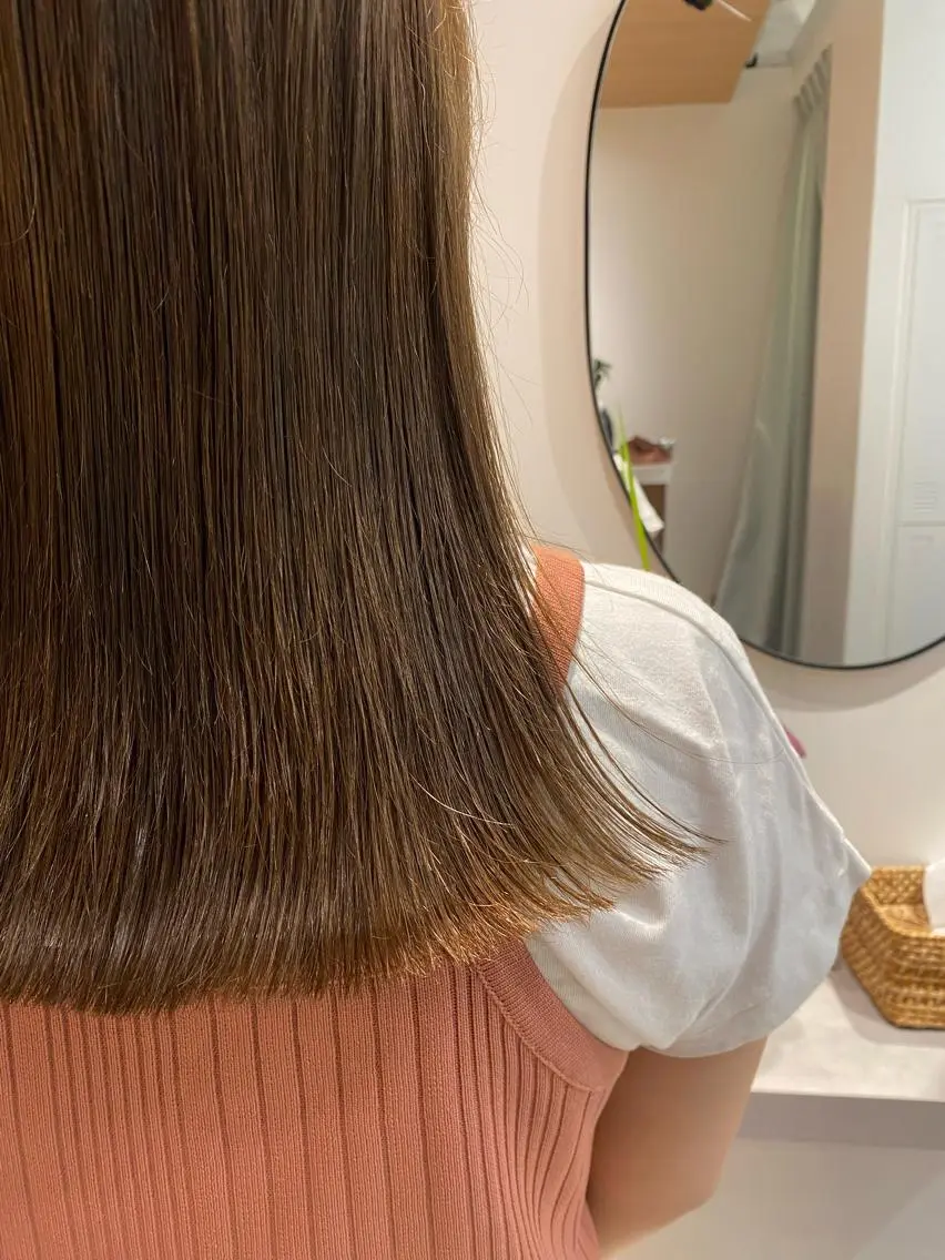 セミロング カラー カット ヘアカラー トリートメント 似合わせ美髪ヘア✨ 天王寺.阿倍野🌈のヘアスタイル