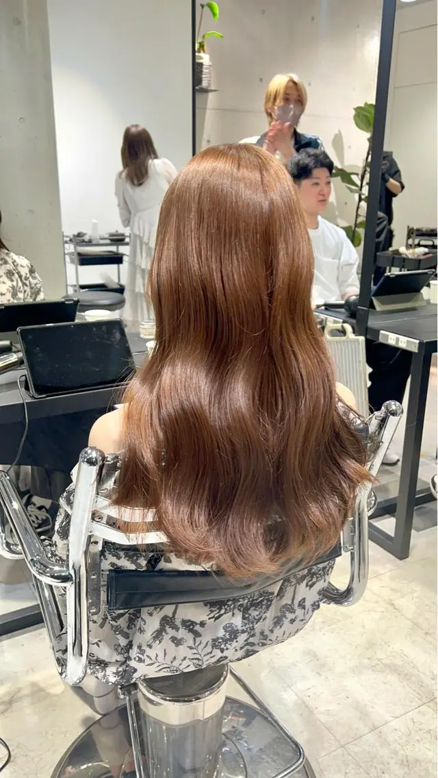 ロング カラー カット ヘアカラー トリートメント 赤みゼロ/透明感 カラー🌿KANTAのヘアスタイル