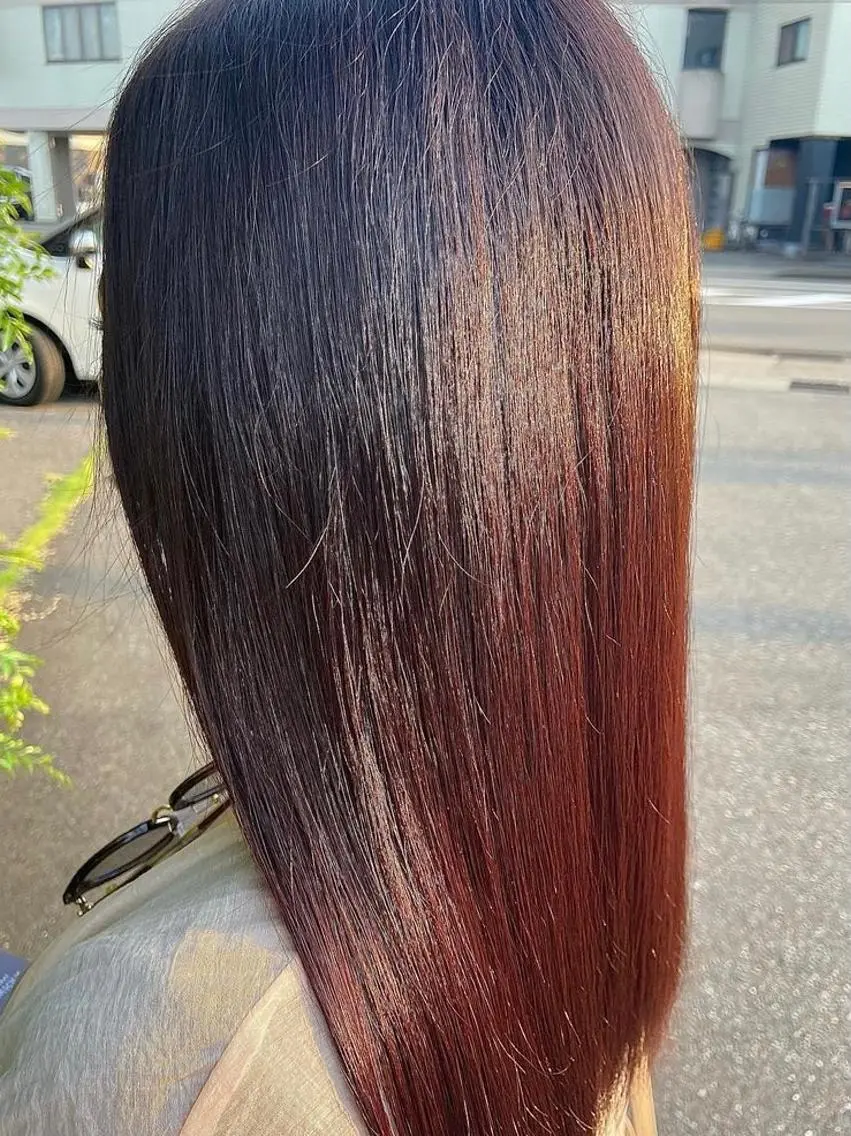 セミロング シールエクステ ミストバング ボブ くびれヘア エクステ sugiki shotaのヘアスタイル