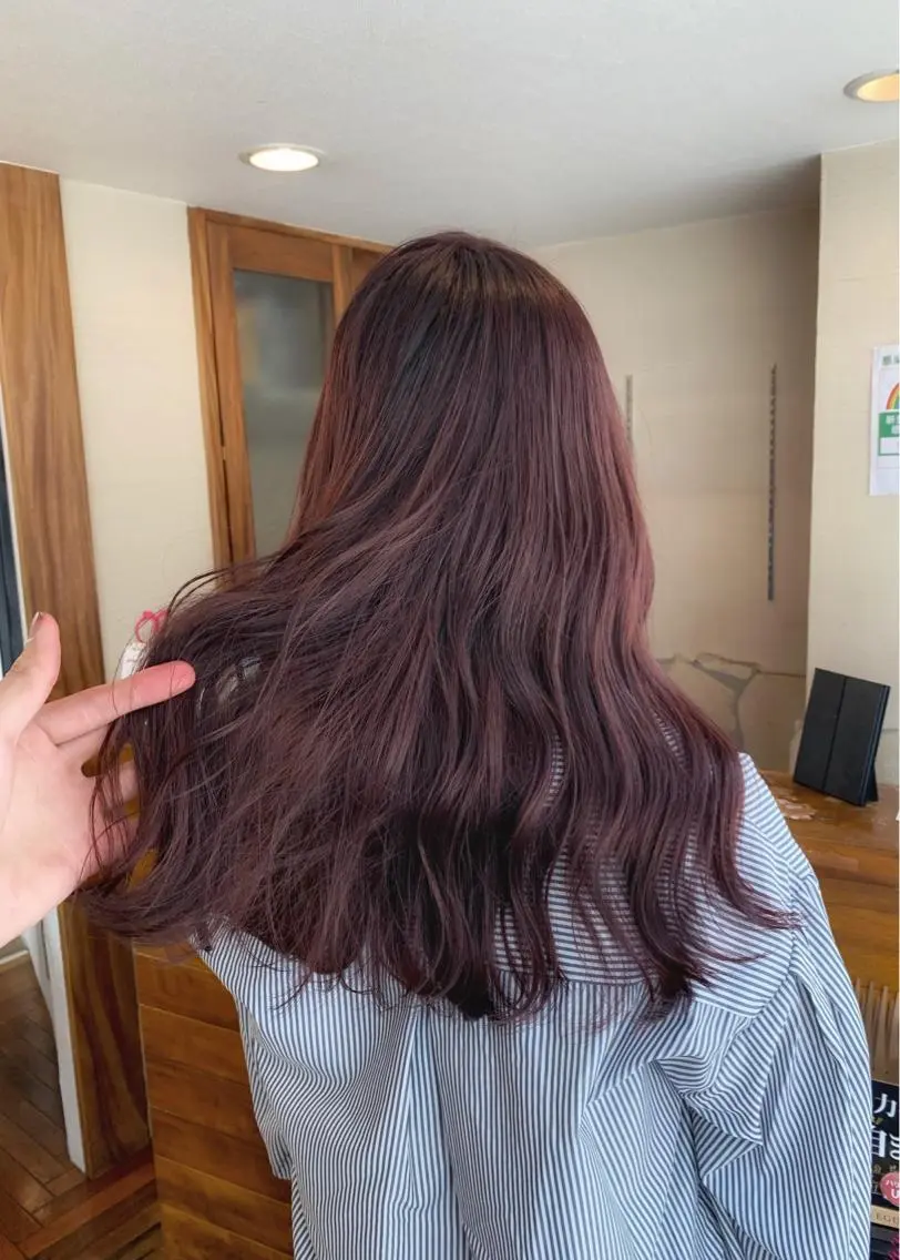 セミロング カラー ベージュカラー ピンクカラー ピンクベージュ ヘアカラー トリートメント 矢野 晃平のヘアスタイル