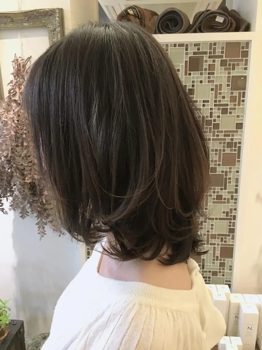 ミディアム ボブレイヤー ボブ レイヤーカット 近藤 大介のヘアスタイル