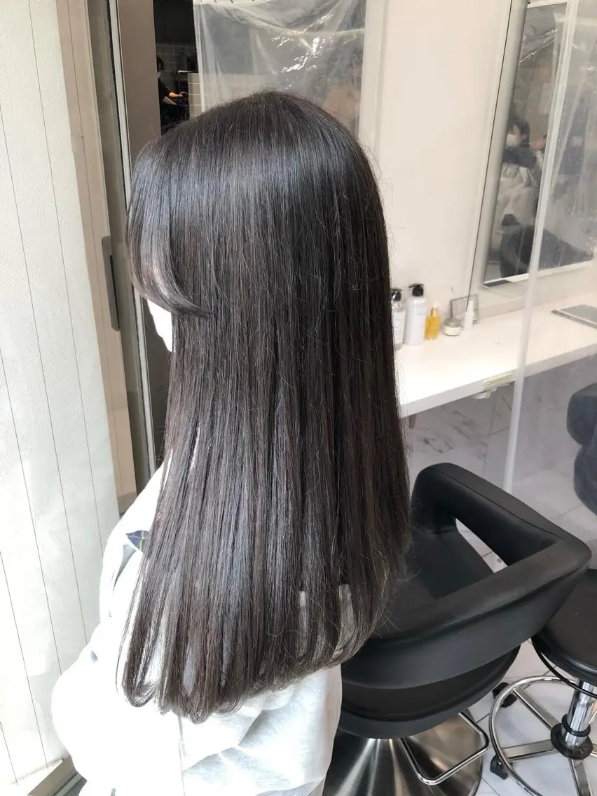 ミディアム カラー パーマ ヘアアレンジ メンズ キッズ ネイル マツエク・マツパ 上品＆韓国風 🥀海心🥀のヘアスタイル