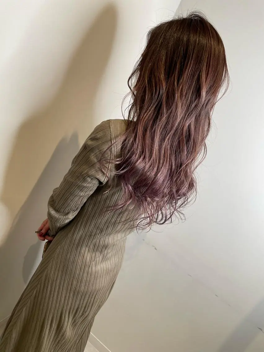 ミディアム カラー ラベンダーカラー ブリーチ👩‍🦳/ ‪✂︎MANAMIのヘアスタイル