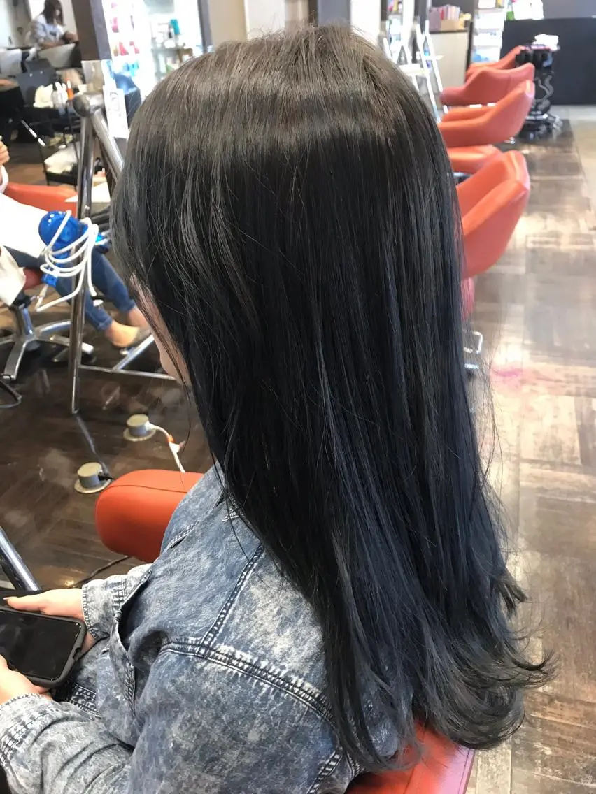 ロング カラー ブルーカラー 外国人風カラー デザインカラー🌈 高木リョウのヘアスタイル