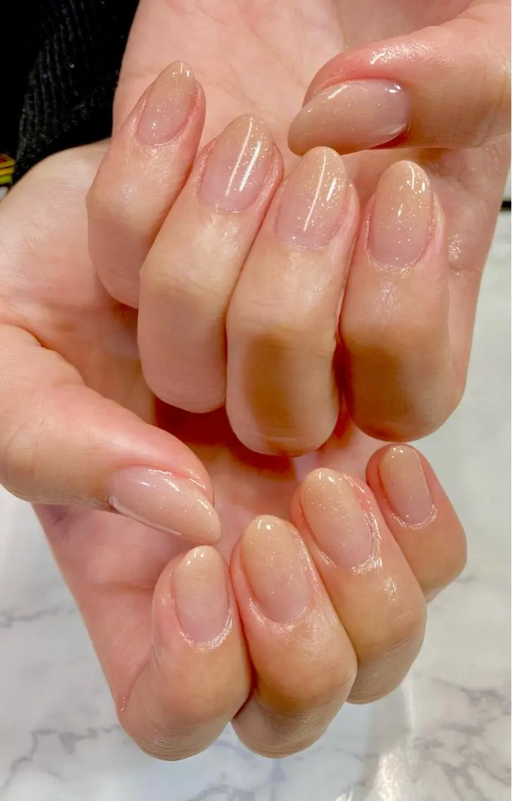 ネイル ラメ(グリッター) シンプルネイル フットネイル one nailsalonのネイルデザイン