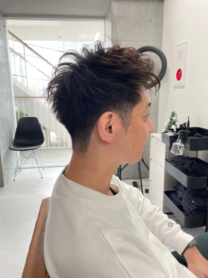 ショート メンズ メンズモテパーマ💙 fuwaのヘアスタイル