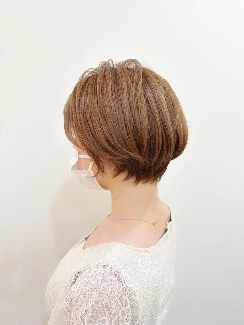 ショート カラー ショートボブ ハンサムショート 丸みショート アディクシーカラー ボブ カット ヘアカラー トリートメント 👑銀座ショート/ 絶壁補正/金子涼👑のヘアスタイル