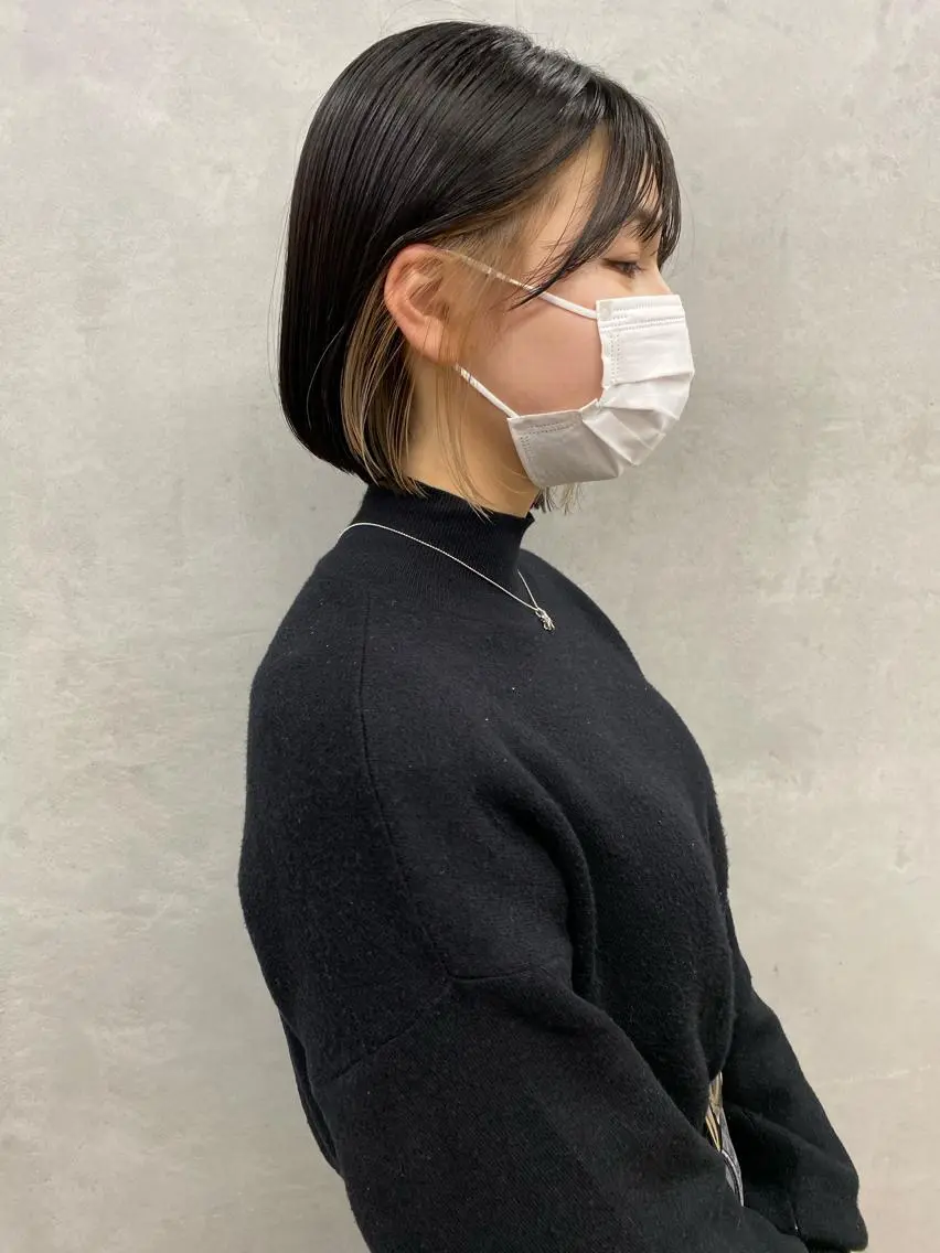 ショート カラー ヘアアレンジ ブリーチダブルカラー 元町三宮/三ノ宮のヘアスタイル