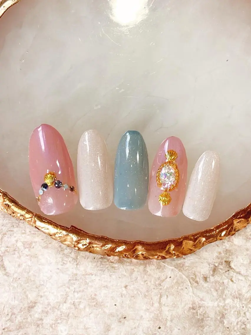 ネイル アートネイル ジェルネイル パラジェル Rairia nail本八幡店のネイルデザイン