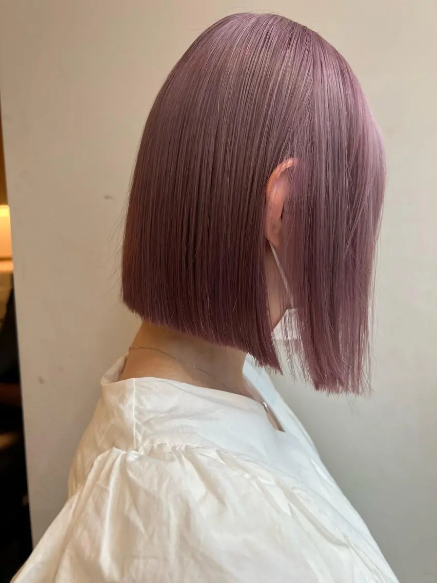 ミディアム カラー ベージュカラー 透明感カラー グレージュ ボブ カット ヘアカラー トリートメント レイヤー専門家 ダブルカラー修のヘアスタイル