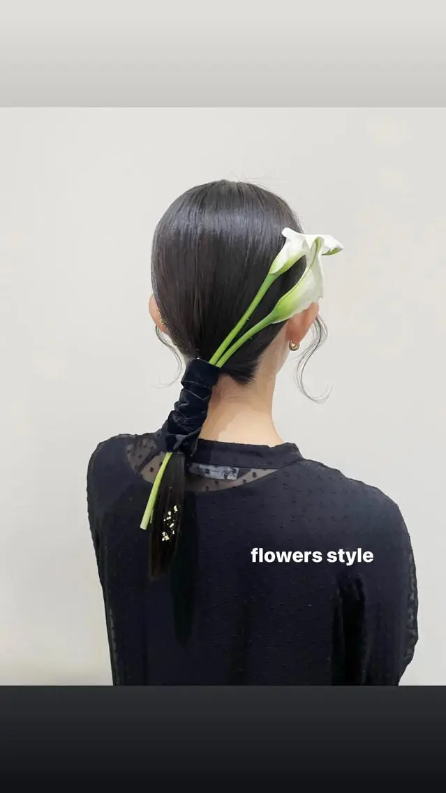 セミロング ヘアアレンジ ヘアメイク new meのヘアスタイル