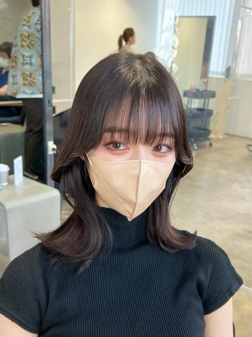 ミディアム カラー くびれヘア 髪質改善 カット ヘアカラー トリートメント 【韓国風くびれヘア】 joule小木曽輝のヘアスタイル