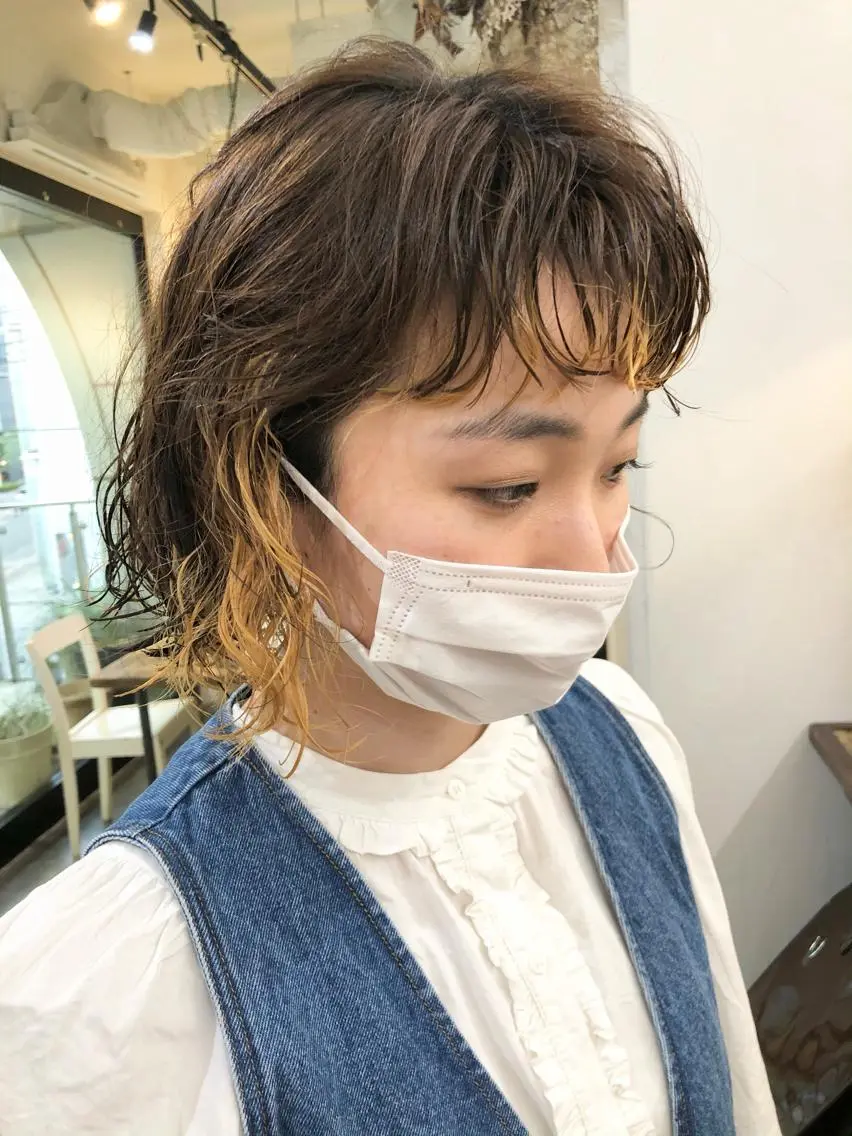 ショート パーマ ボブ カット パーマ 千葉 郁也のヘアスタイル