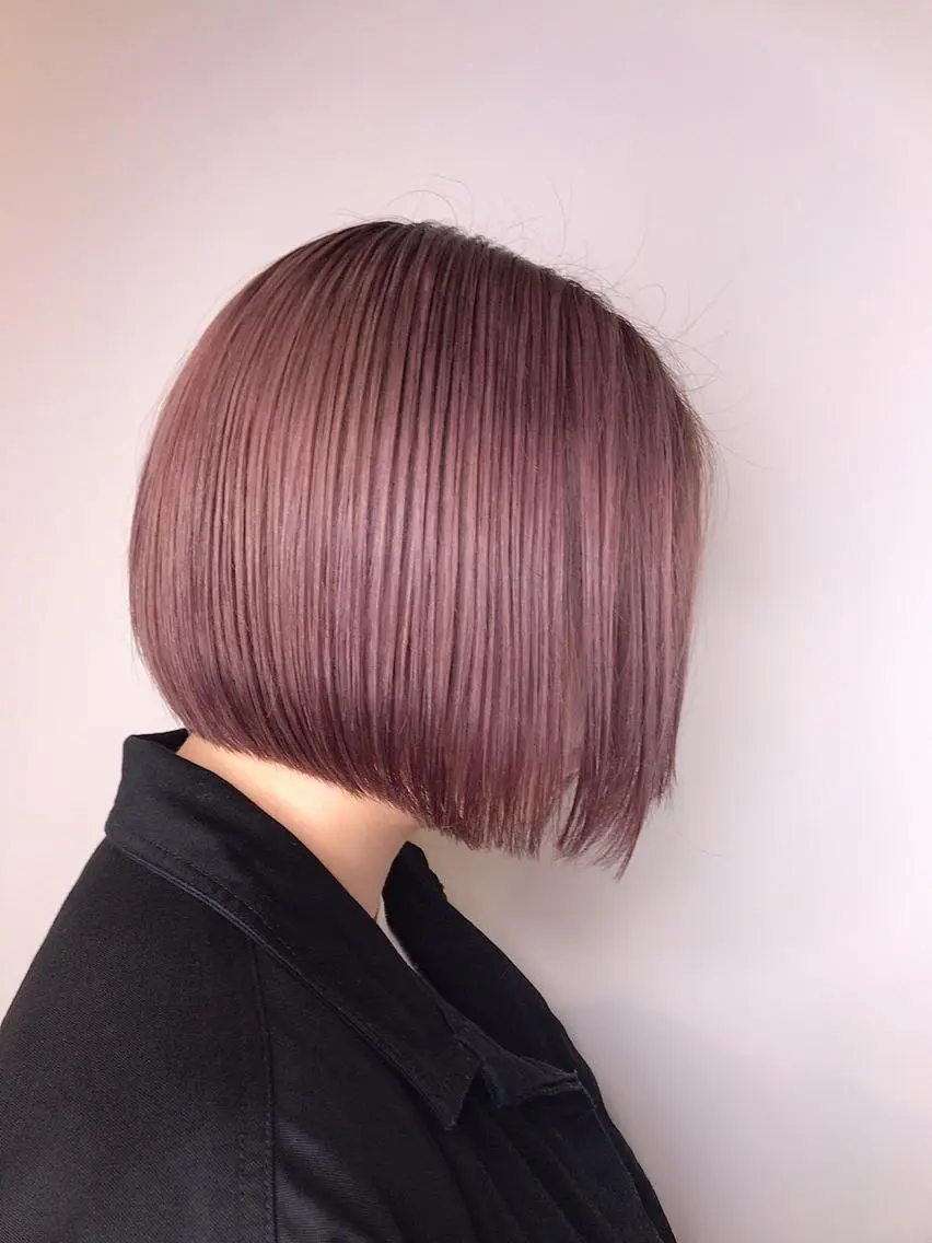 ショート カラー 縮毛矯正 LUXBE LUCE ひなののヘアスタイル