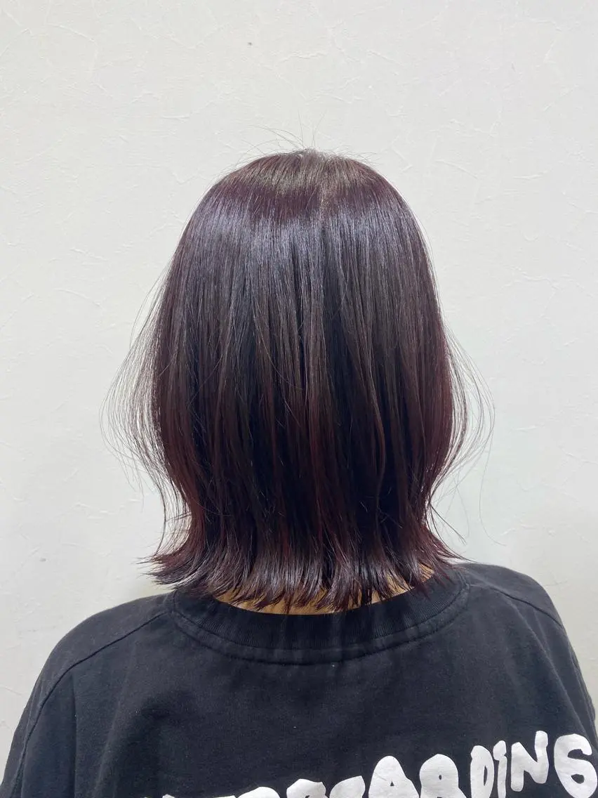 ミディアム カラー ブラウンカラー yunica Momokaのヘアスタイル