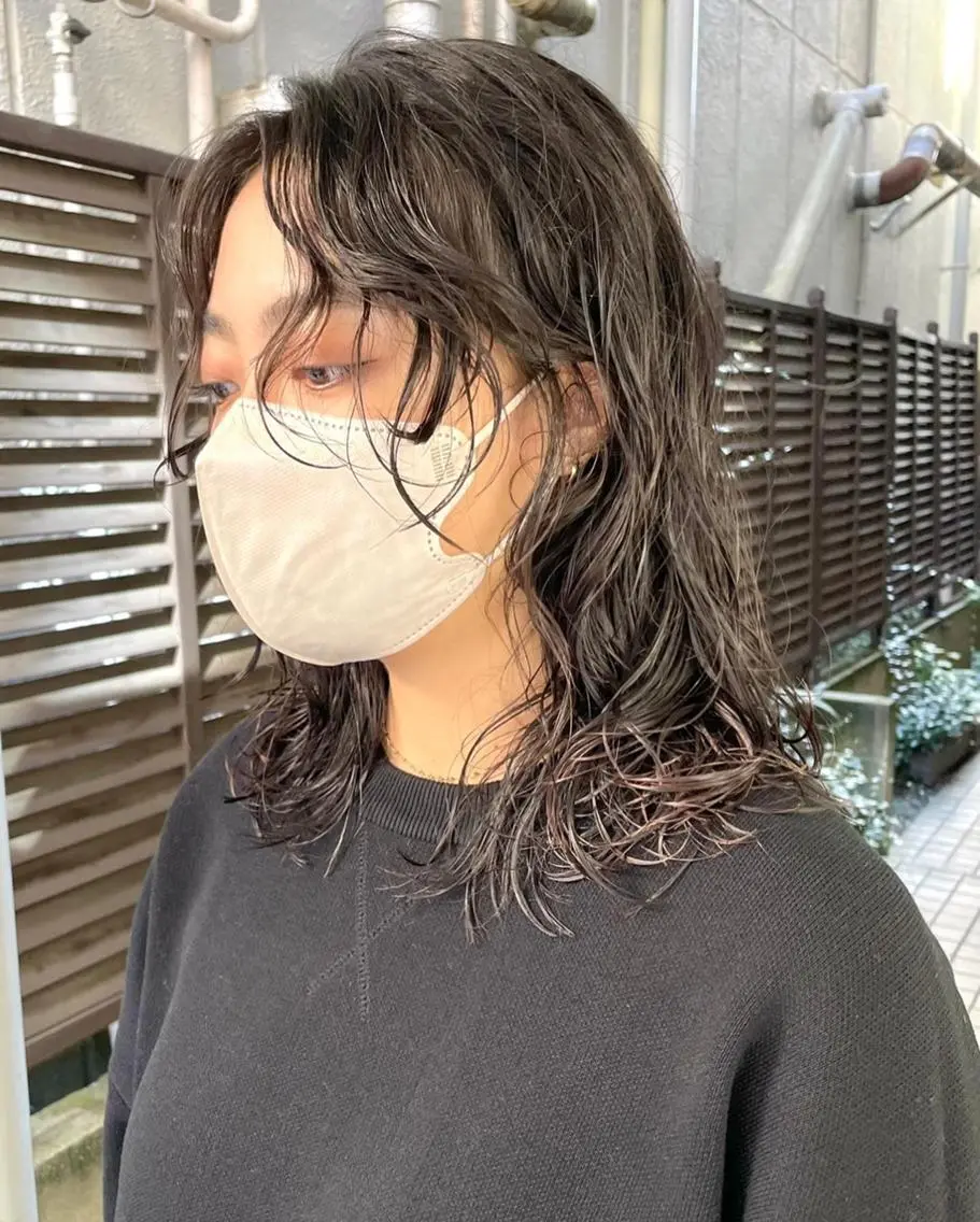 ショート カラー パーマ 切りっぱなしボブ 前下がりボブ ショートボブ 黒髪 ボブ 髪質改善 縮毛矯正/ レイヤー/銀座/本木のヘアスタイル