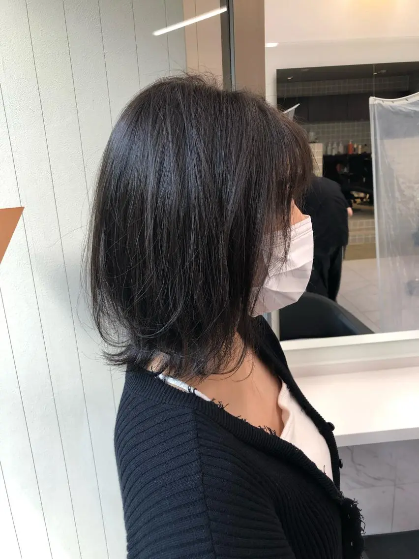 ミディアム カラー パーマ ヘアアレンジ メンズ キッズ ネイル マツエク・マツパ 上品＆韓国風 🥀海心🥀のヘアスタイル