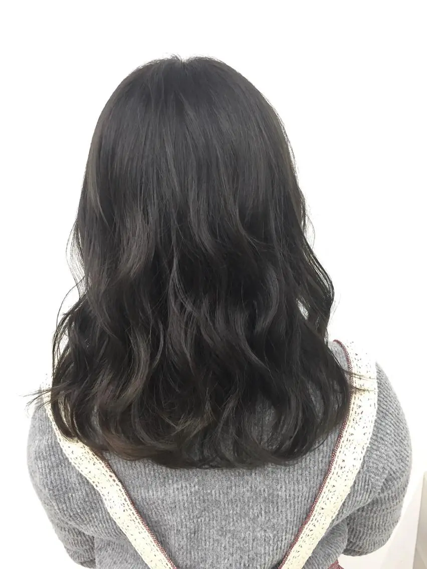 セミロング パーマ セミロングパーマ デジタルパーマ 岩崎 裕司のヘアスタイル